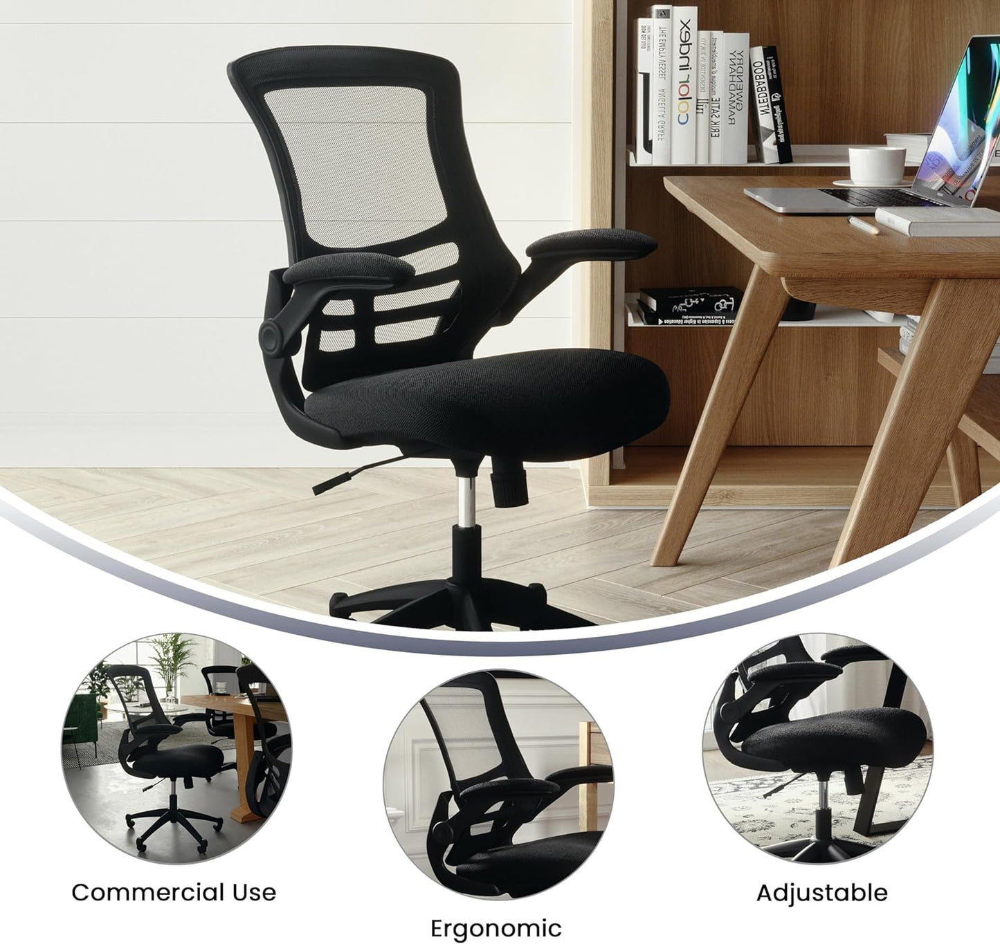 Mid-Back Black Mesh Office Chair