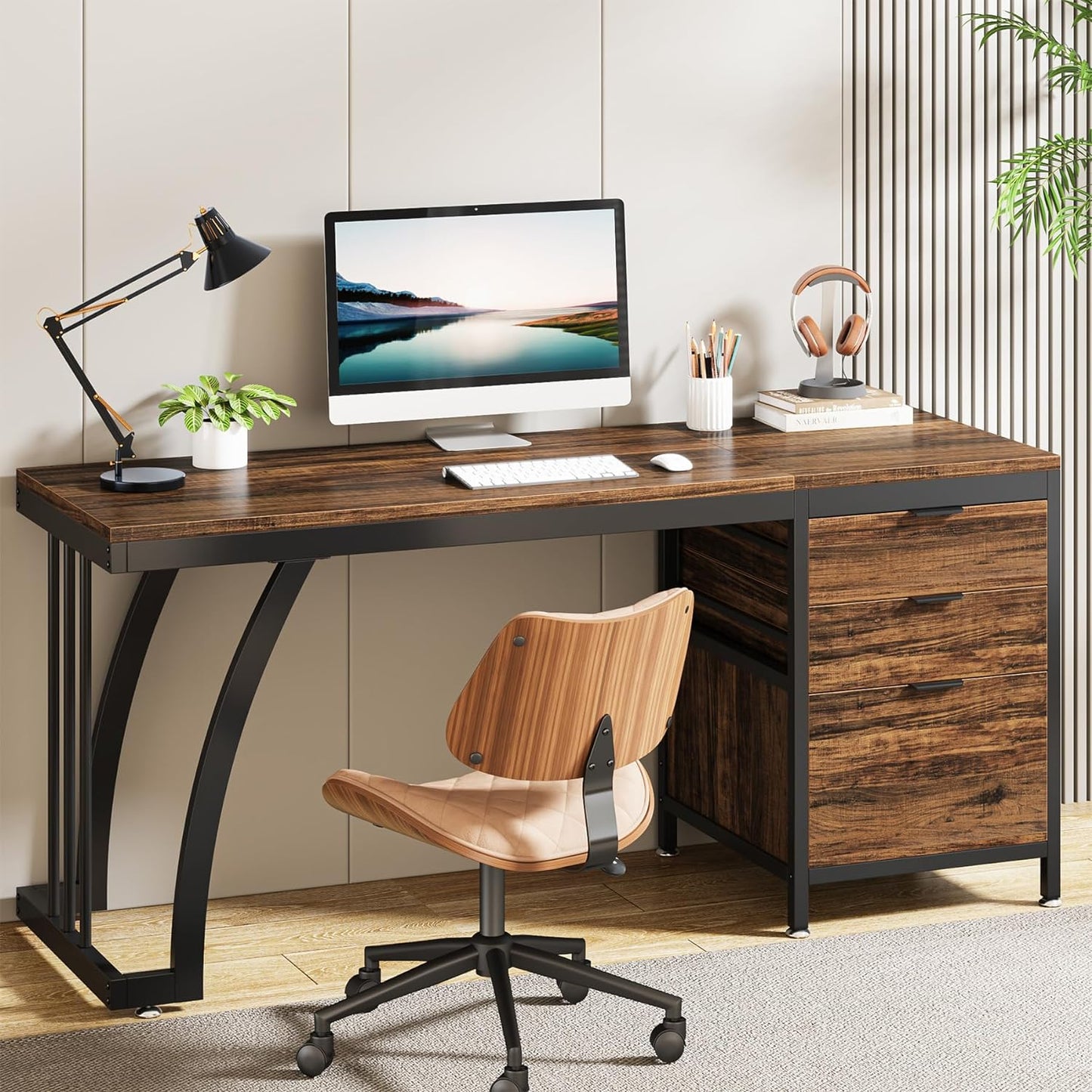 Tribesigns Computer Desk with 3 Drawers